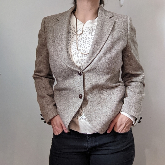 Vintage Tweed Collared Blazer Button Up - Picture 15 of 15